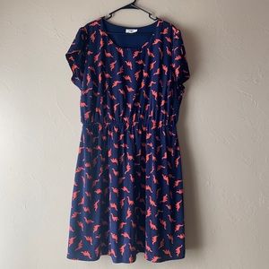 Blue & Orange Dinosaur Brontosaurus A Line Dress🦕